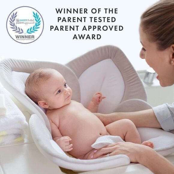 Blooming Bath‎ Lotus Baby Bath Seat Plush Minky Infant Bath Flower Mat Bath Tub - Picture 8 of 11